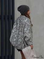 Shiny Sparkles Patchwork Bomber Jacket