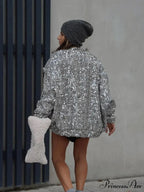 Shiny Sparkles Patchwork Bomber Jacket