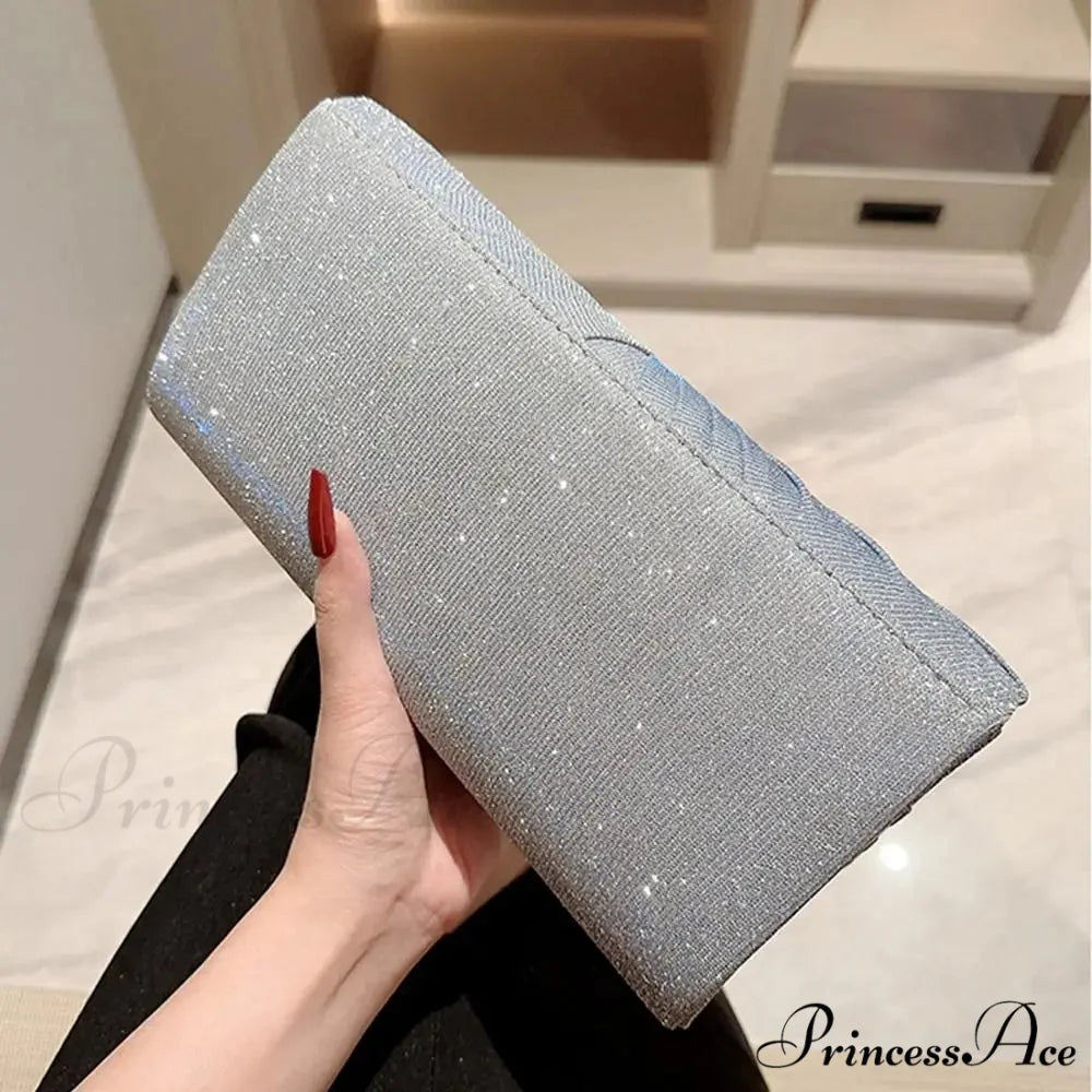 Shiny Sparkling Clutch Evening Bag High-End Party Shoulder Bag