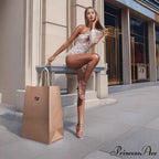 Shiny Sparkling Plunging Backless Formal Gown