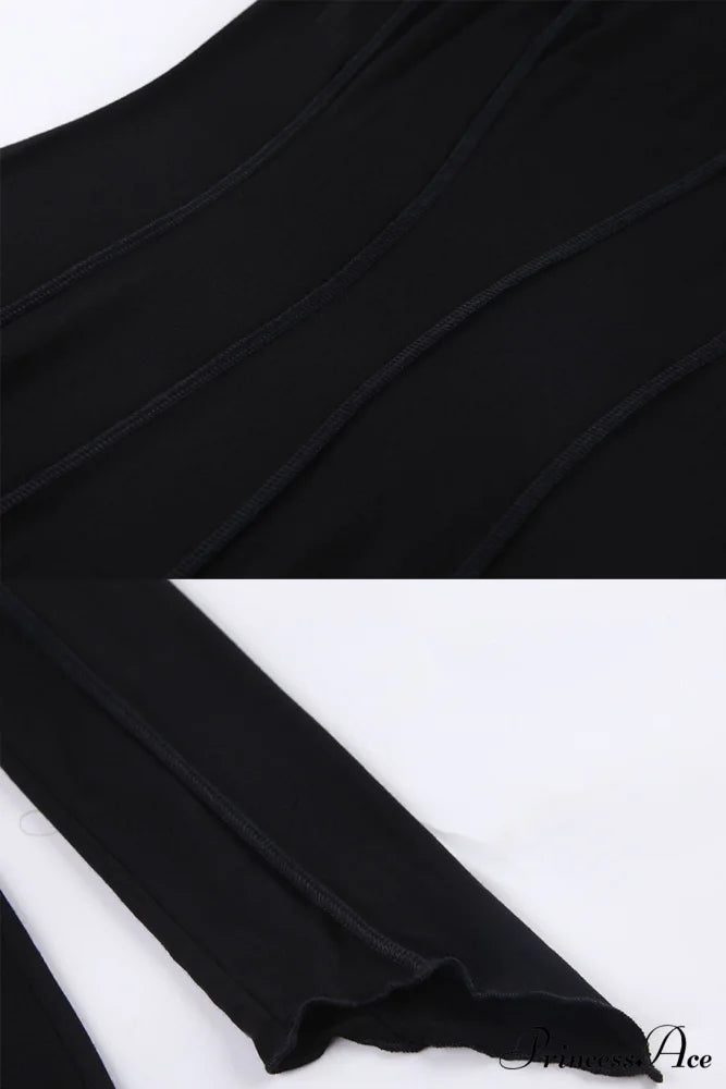 Shirred Long Sleeve Bodycon Mini Dress