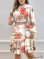 Shirred Ruffles Midi Vestidos Elegant Party Dress