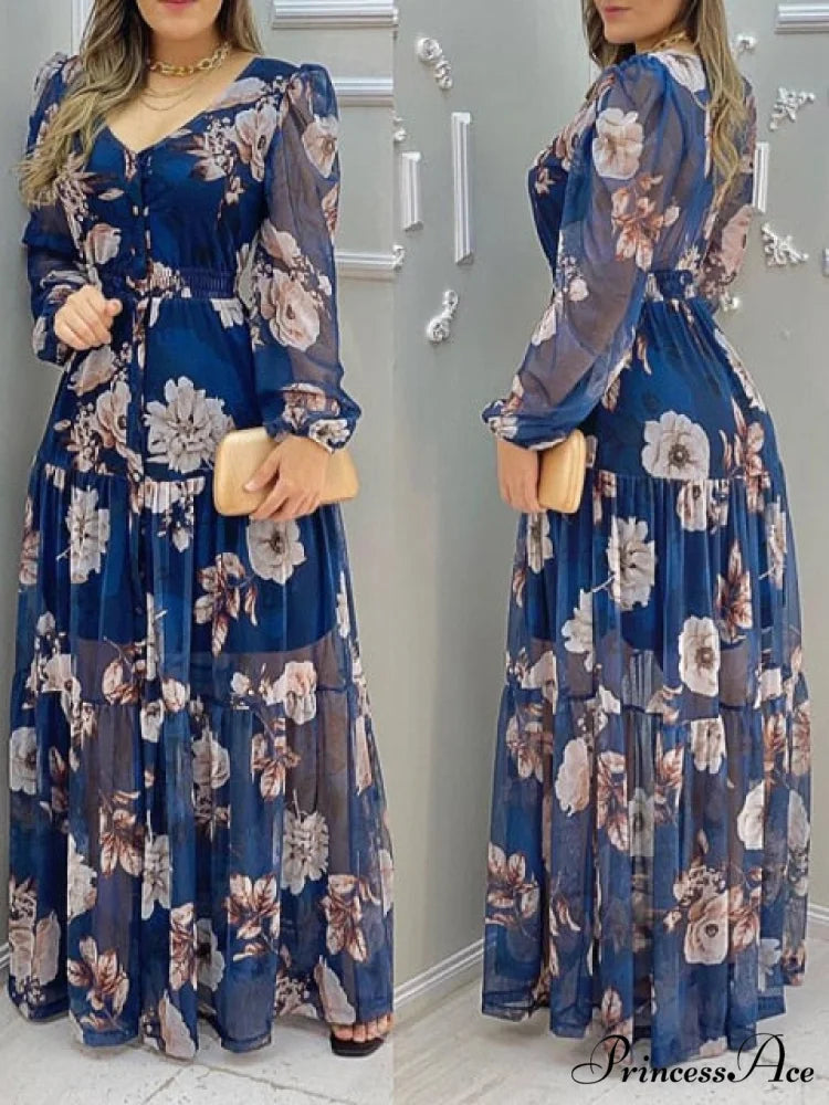 Shirred Ruffles Midi Vestidos Elegant Party Dress