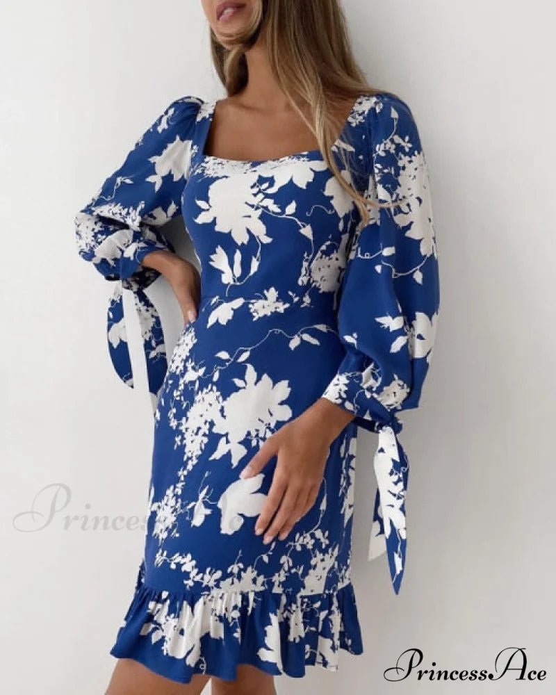 Shirred Ruffles Midi Vestidos Elegant Party Dress