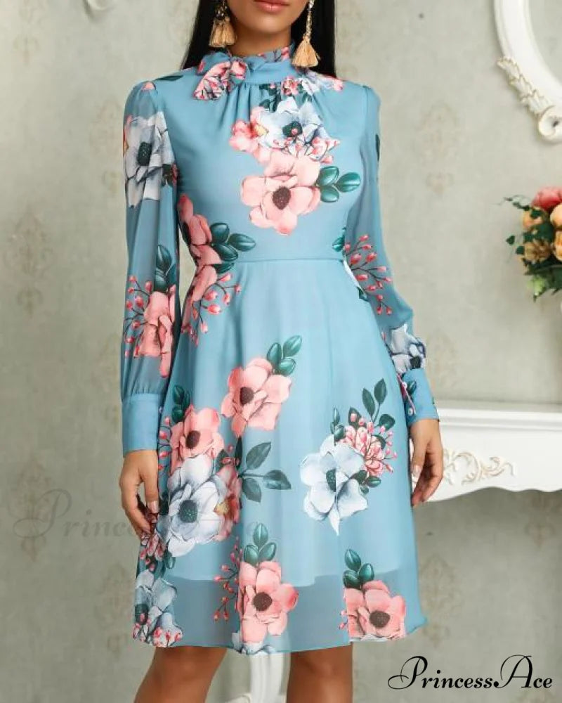 Shirred Ruffles Midi Vestidos Elegant Party Dress