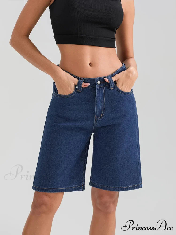 Short Button Denim Short