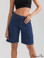 Short Button Denim Short