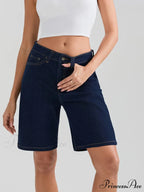 Short Button Denim Short