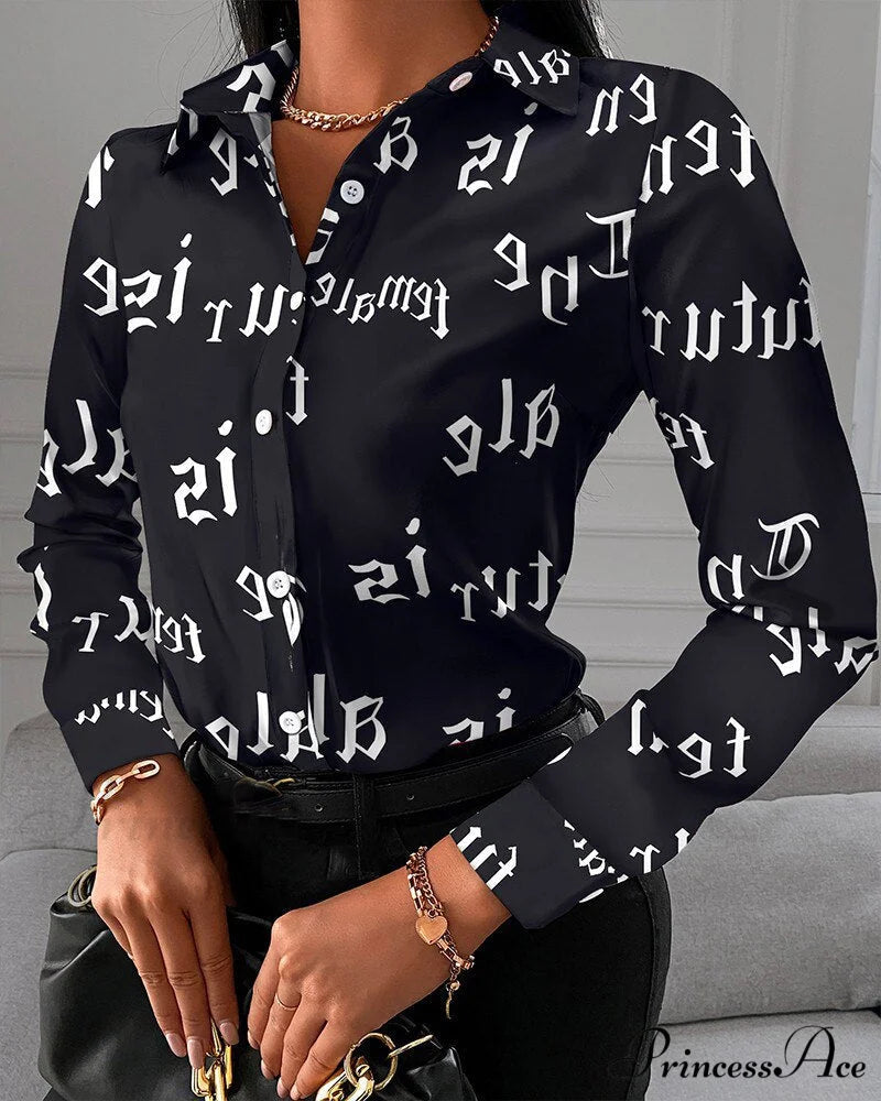 Short Sleeve Casual Office Print Shirts