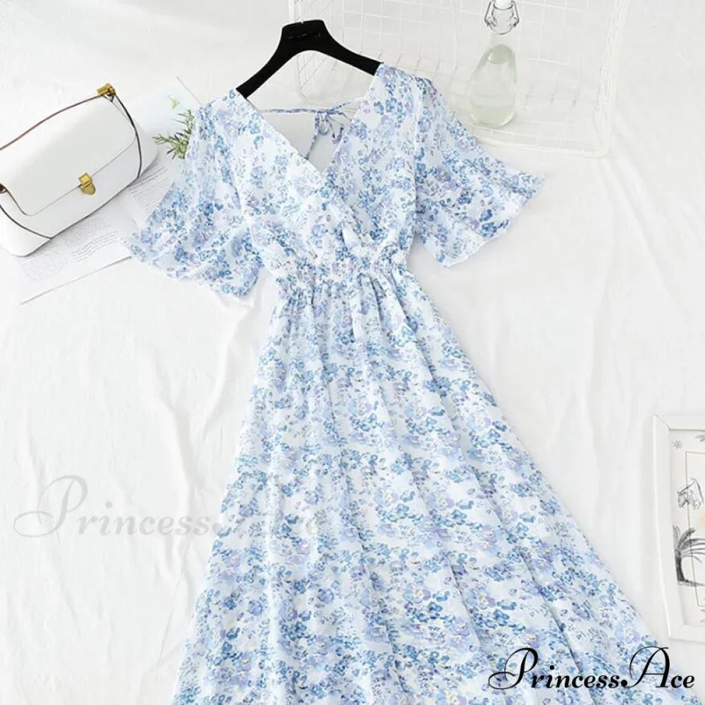 Short sleeve Chiffon Dress