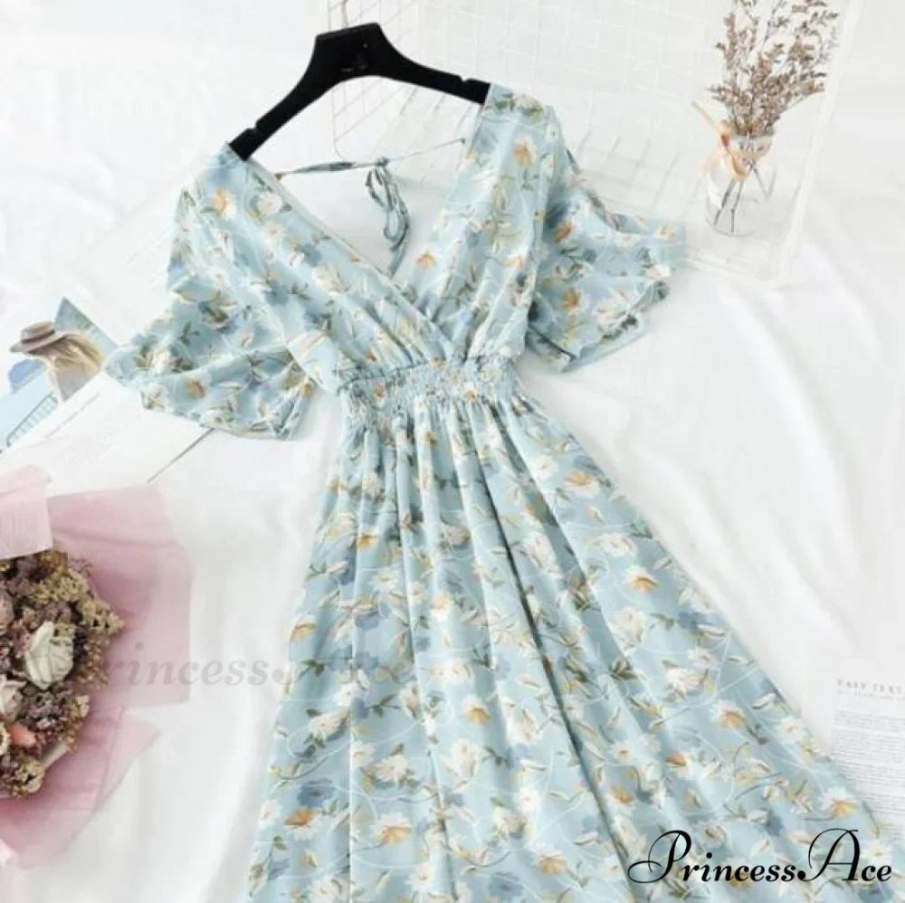Short sleeve Chiffon Dress