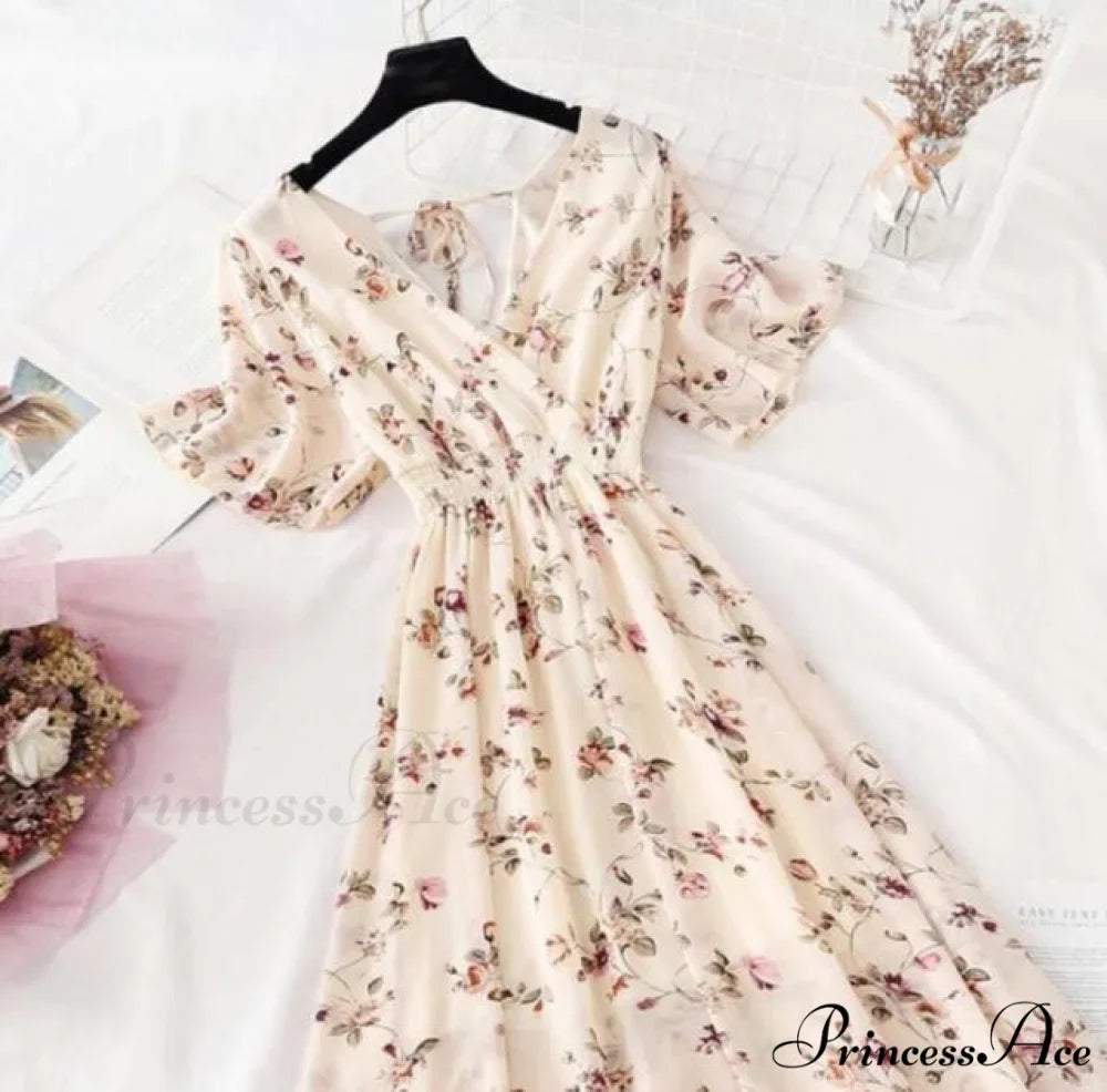 Short sleeve Chiffon Dress