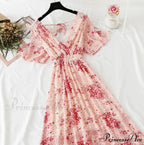 Short sleeve Chiffon Dress
