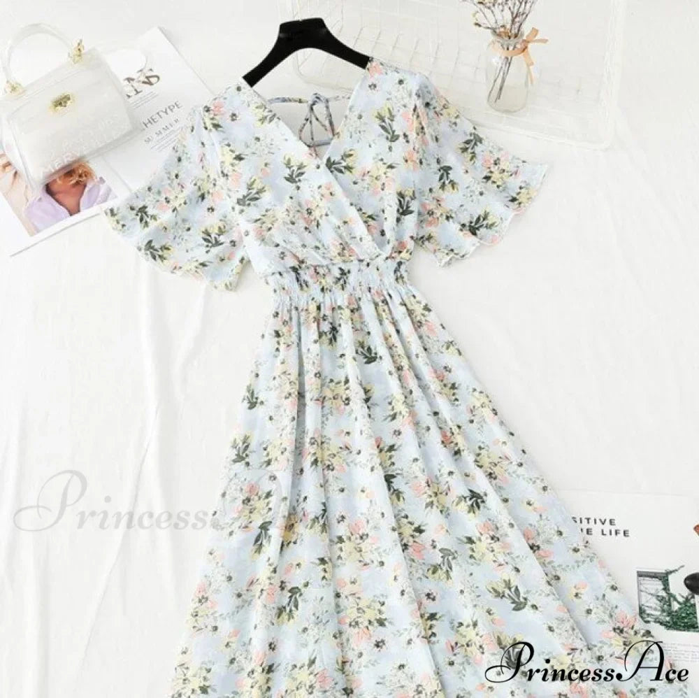 Short sleeve Chiffon Dress