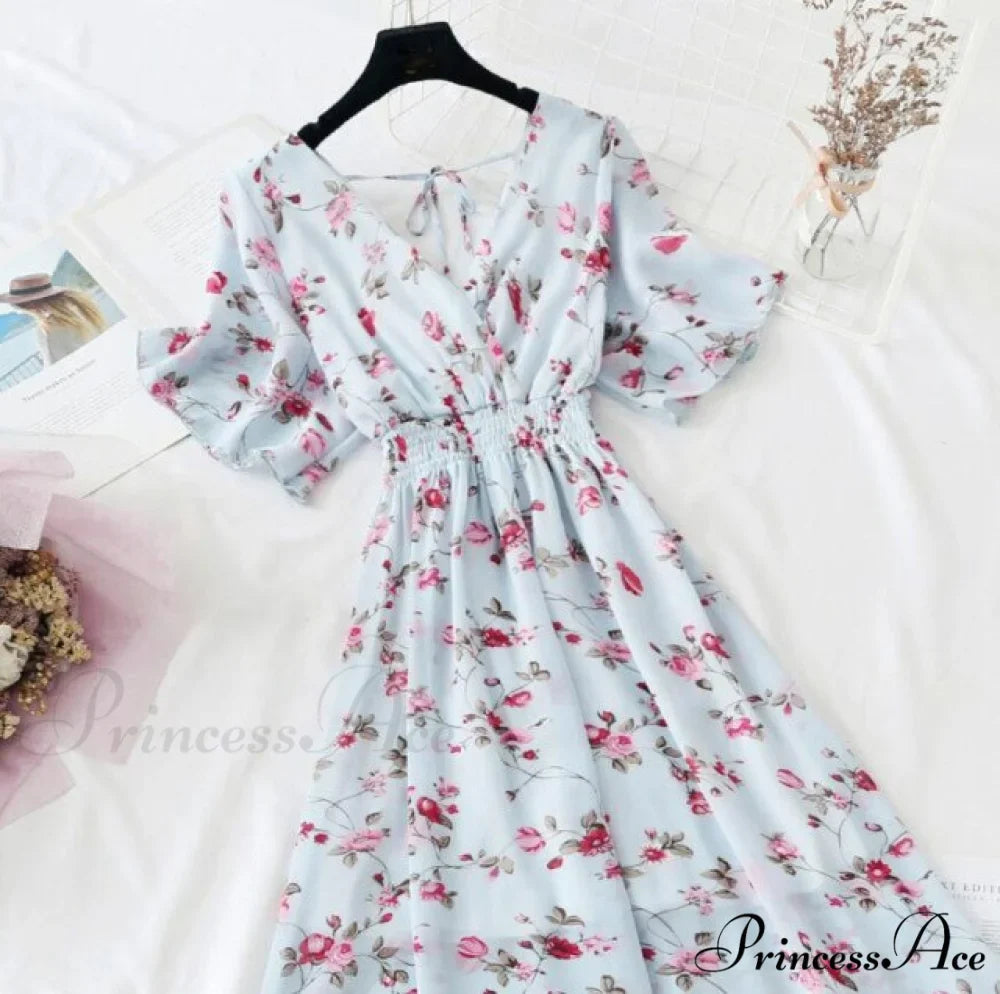 Short sleeve Chiffon Dress