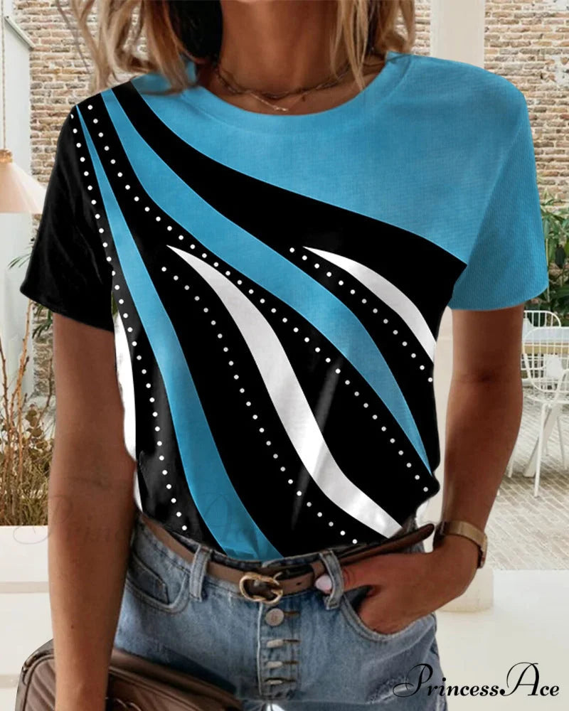 Short-sleeve crewneck with T-shirt print