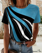 Short-sleeve crewneck with T-shirt print