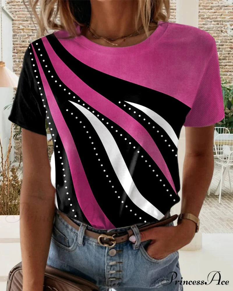 Short-sleeve crewneck with T-shirt print