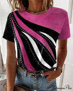 Short-sleeve crewneck with T-shirt print