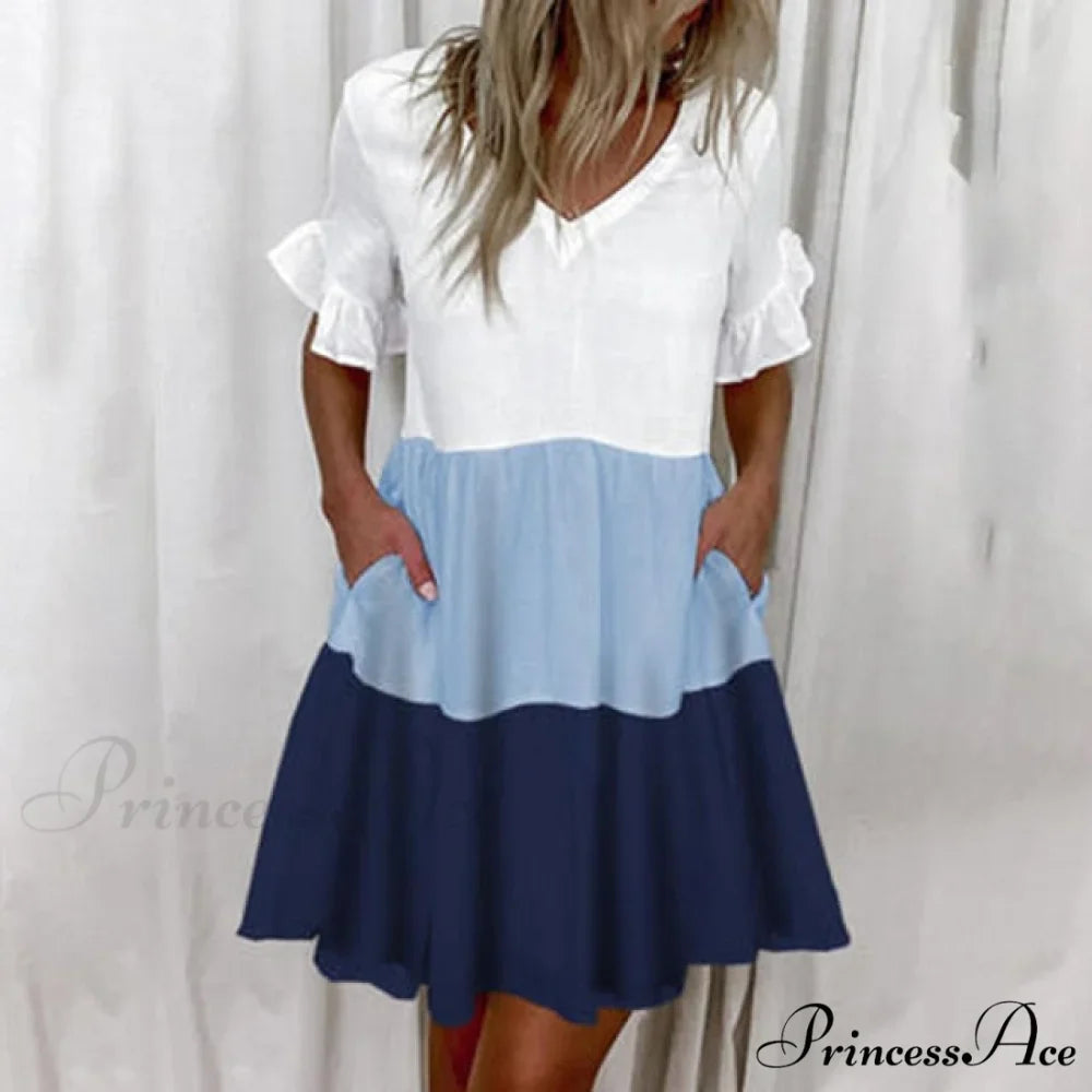 Short Sleeve Floral Print Dress