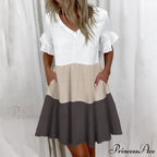 Short Sleeve Floral Print Dress