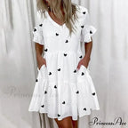 Short Sleeve Floral Print Dress