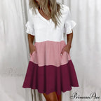 Short Sleeve Floral Print Dress