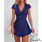 Short Sleeve Sexy V-neck Dresses