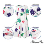 Short Sleeve Vintage Plaid Printed Sundress