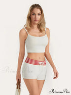 Short Striped Drawstring Short