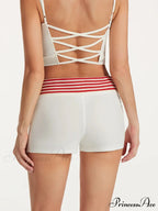 Short Striped Drawstring Short