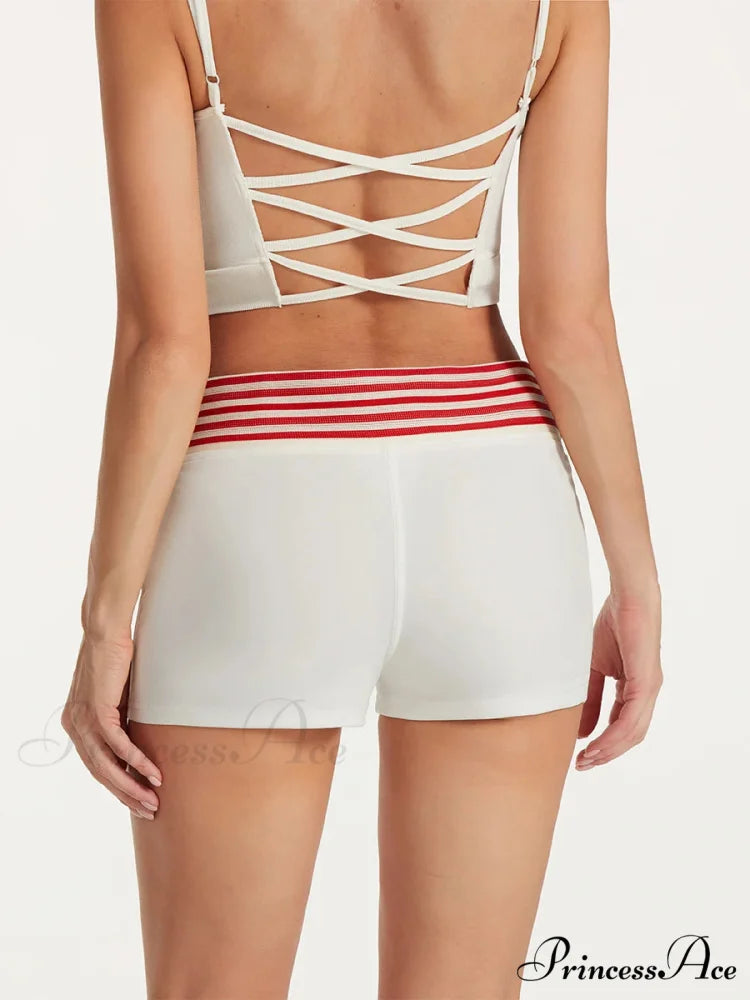 Short Striped Drawstring Short