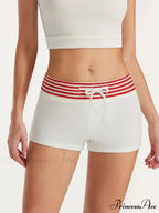 Short Striped Drawstring Short