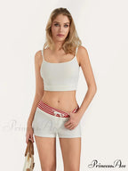 Short Striped Drawstring Short