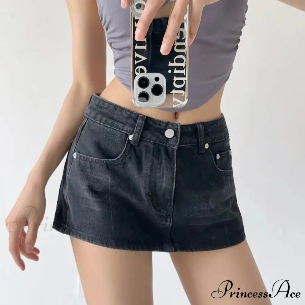 Short Tiny Slim Denim Skirt