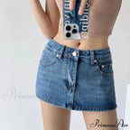 Short Tiny Slim Denim Skirt