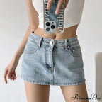 Short Tiny Slim Denim Skirt
