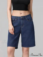 Short Waist Straight Leg Denim Brief