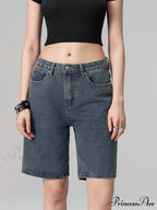 Short Waist Straight Leg Denim Brief