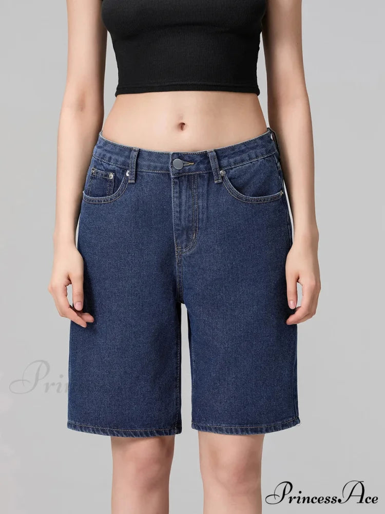 Short Waist Straight Leg Denim Brief