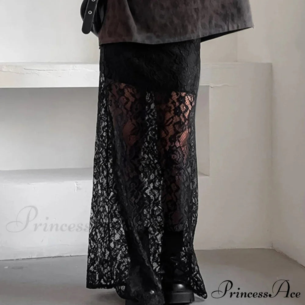 Short Waist Transparent Skirt