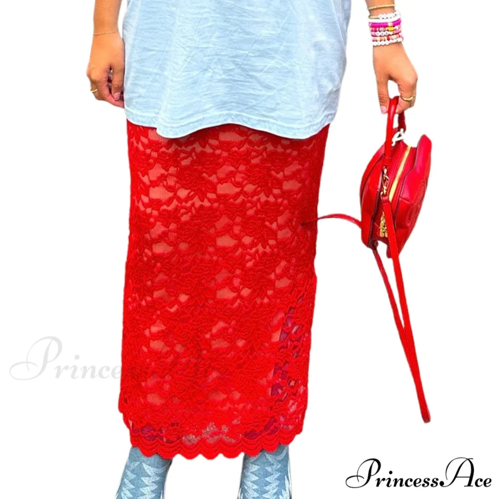 Short Waist Transparent Skirt