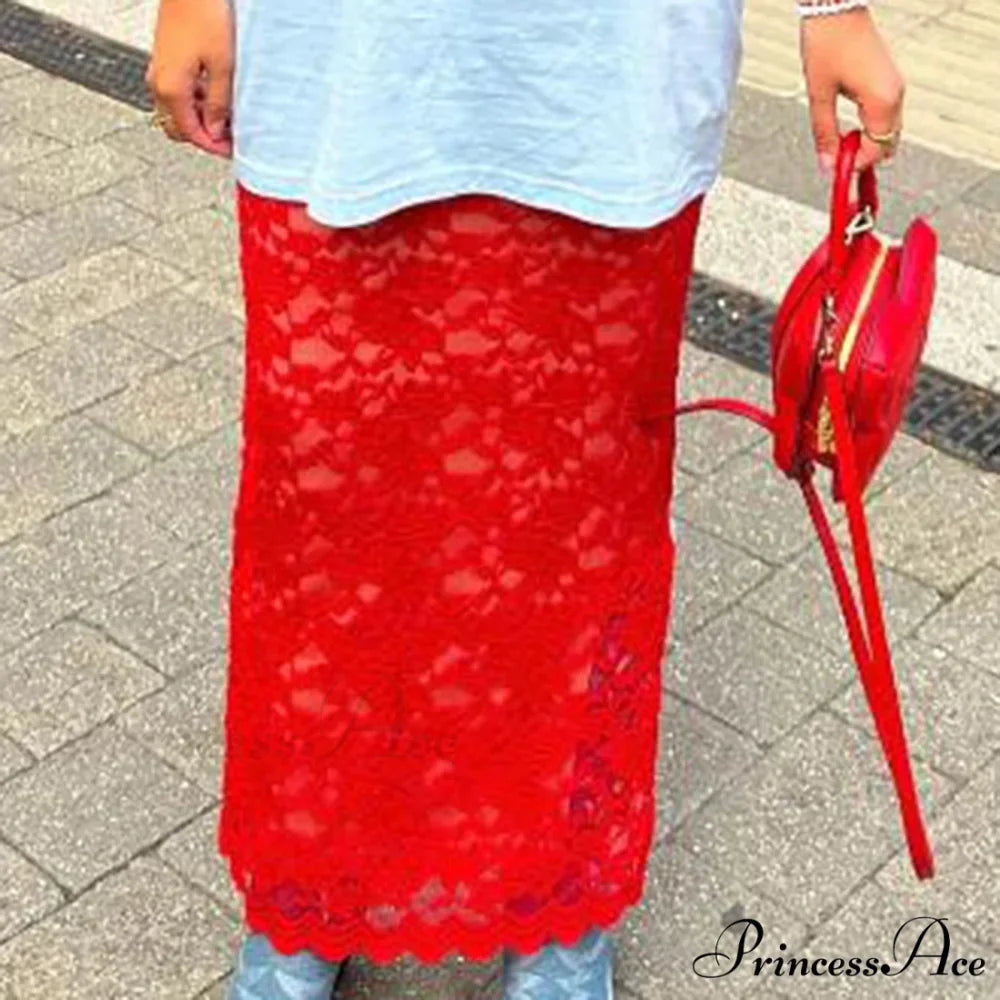 Short Waist Transparent Skirt