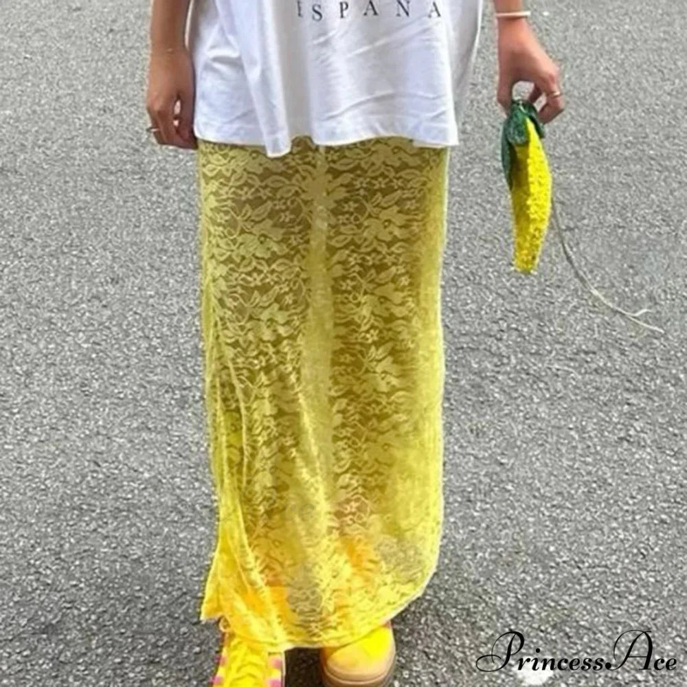 Short Waist Transparent Skirt