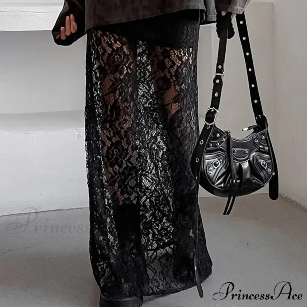 Short Waist Transparent Skirt