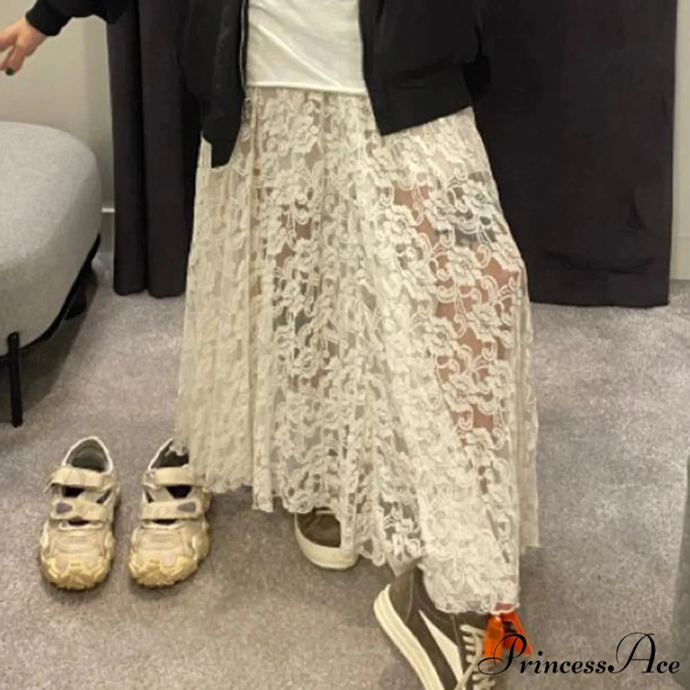 Short Waist Transparent Skirt