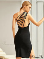 Show Up Satin Charming One Shoulder Midi Dress