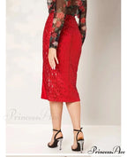 Side Slit Solid Color Tight Over Knee Slim Skirt