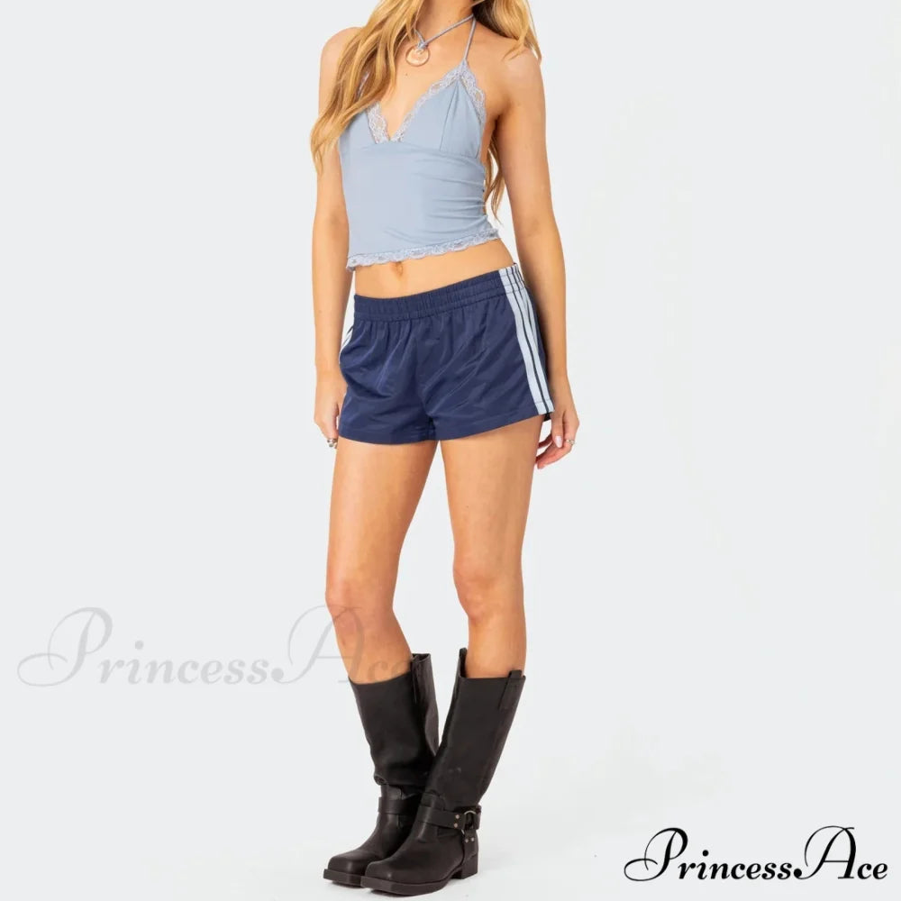 Side Stripe Pattern Stretch Lounge Short