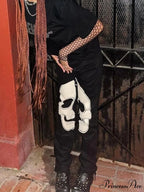 Sifreyr Skeleton Patterned Low Waist Jeans